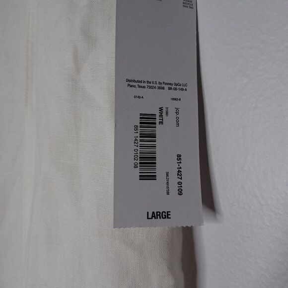 Liz Caliborne white linen blend pants size large - Picture 3 of 5